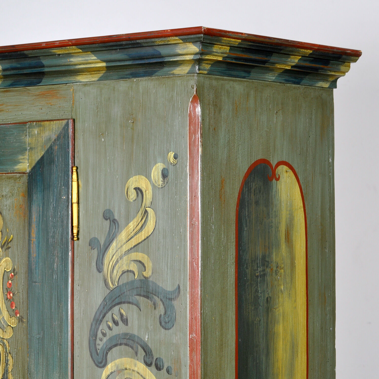 Antique german hand painted cabinet, circa 1850