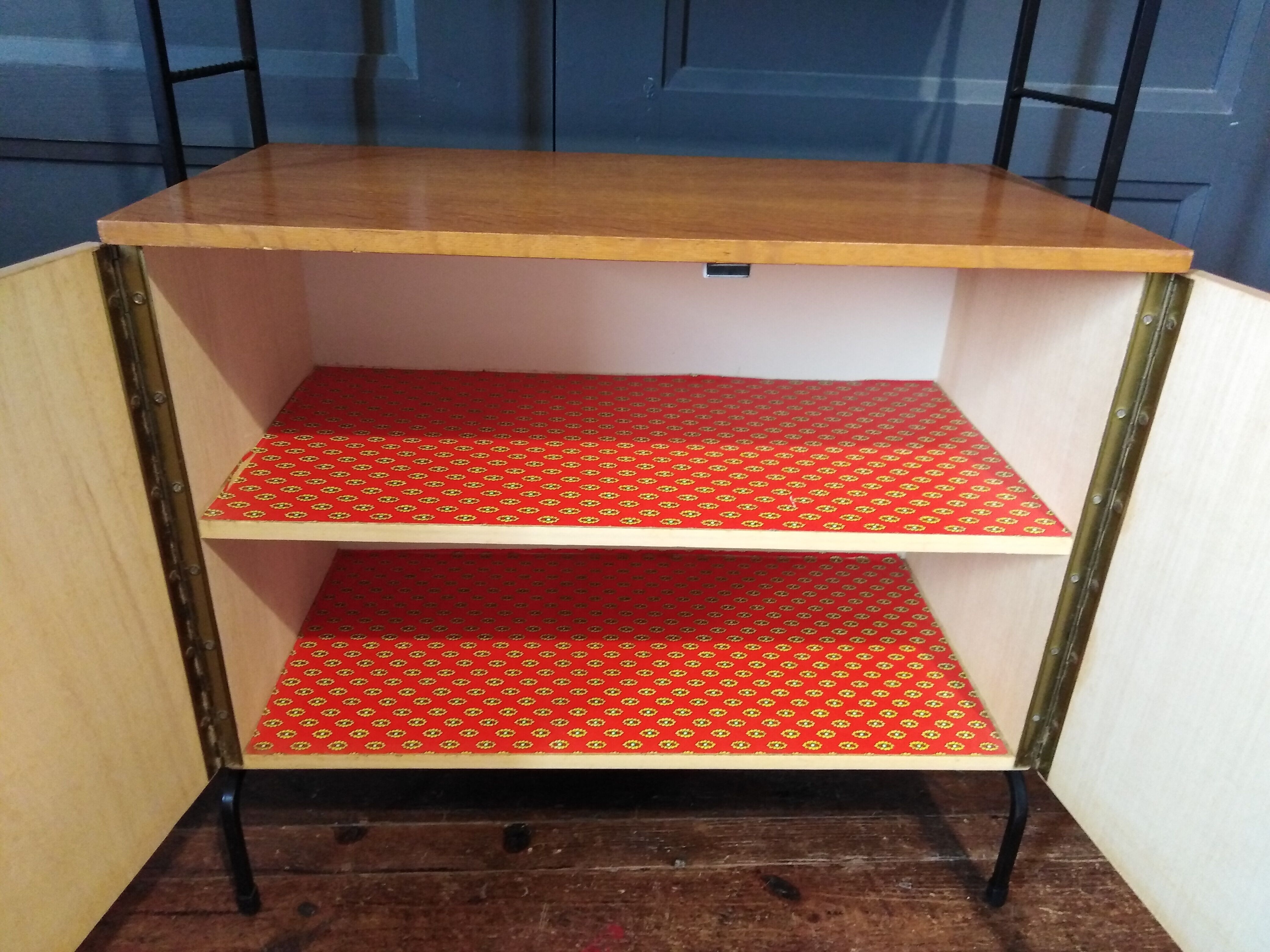 Vintage Scandinavian self-supporting shelf cabinet 1960