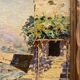 Ancient painting, landscape, escarene bridge, signed Joseph Vernay (1864-1950)
