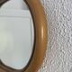 Vintage 1960s apple mirror, rattan, wicker, bamboo - 32 x 35 cm