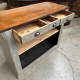 Patinated bar counter