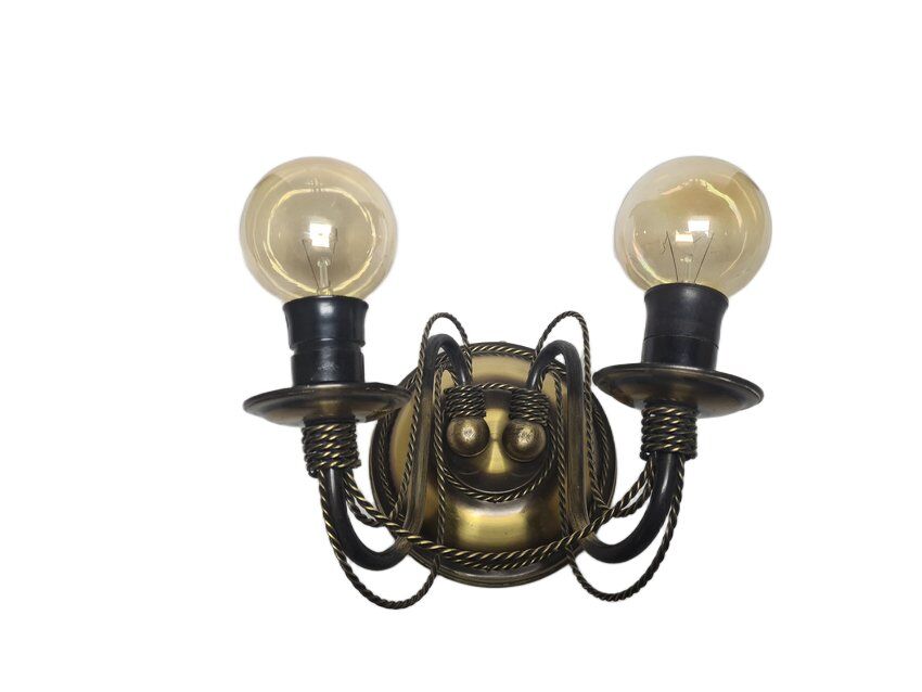 Art Nouveau two-armed wall lamp, Poland, 1970s