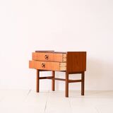 Vintage 1960s nightstand with two drawers