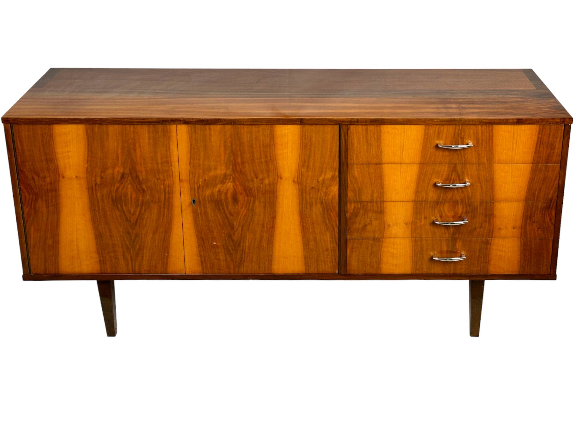 Polish Walnut Veneer Sideboard, 1960s