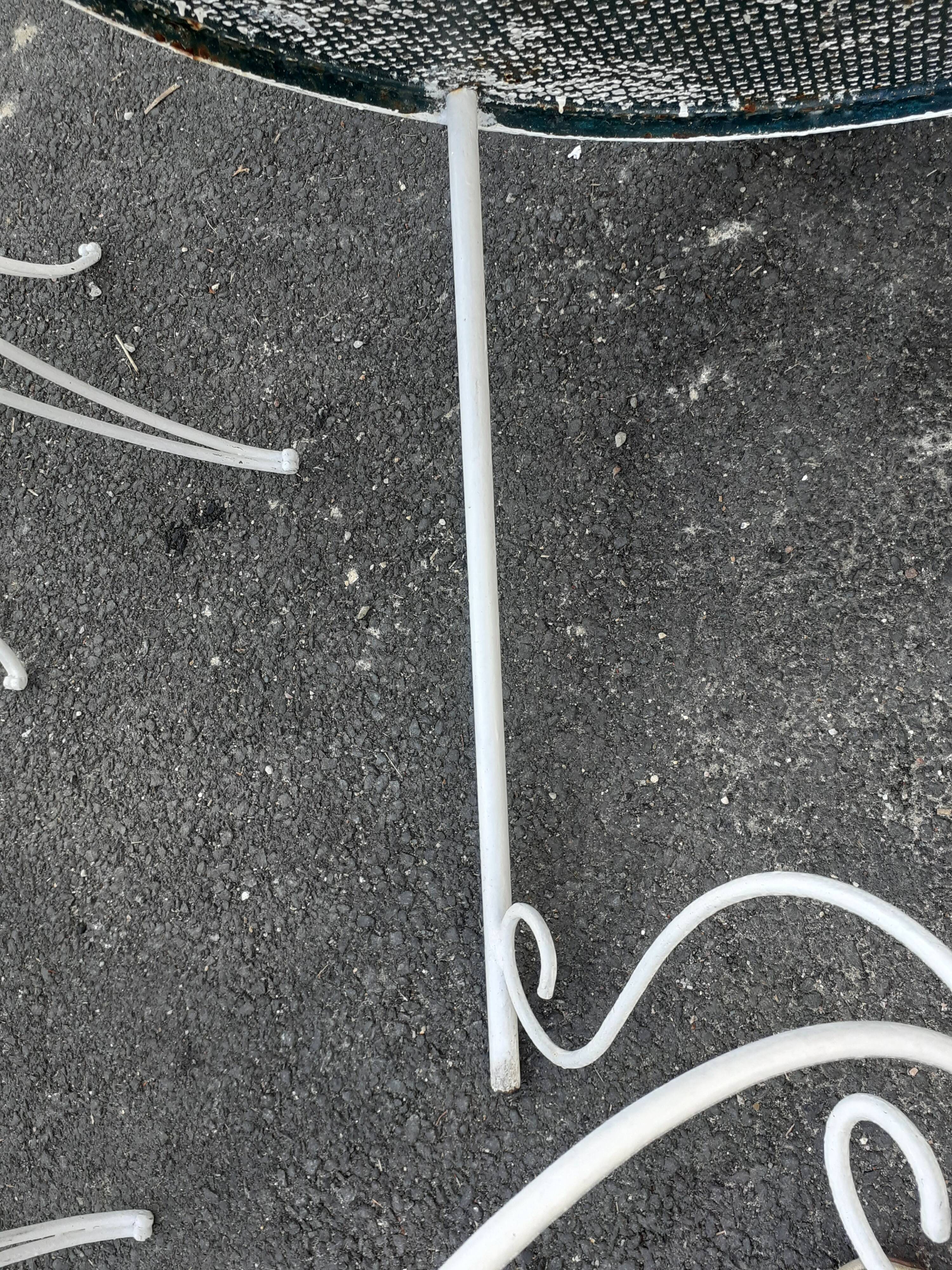 Old wrought iron garden furniture