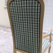 Cabriolet armchair / Louis Philippe style in perfect condition – Scottish fabric