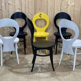Series of 6 Baumann Mouette model chairs from the 70s
