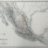 Antique Map of Mexico circa 1869 Keith Johnston Royal Atlas Hand coloured map