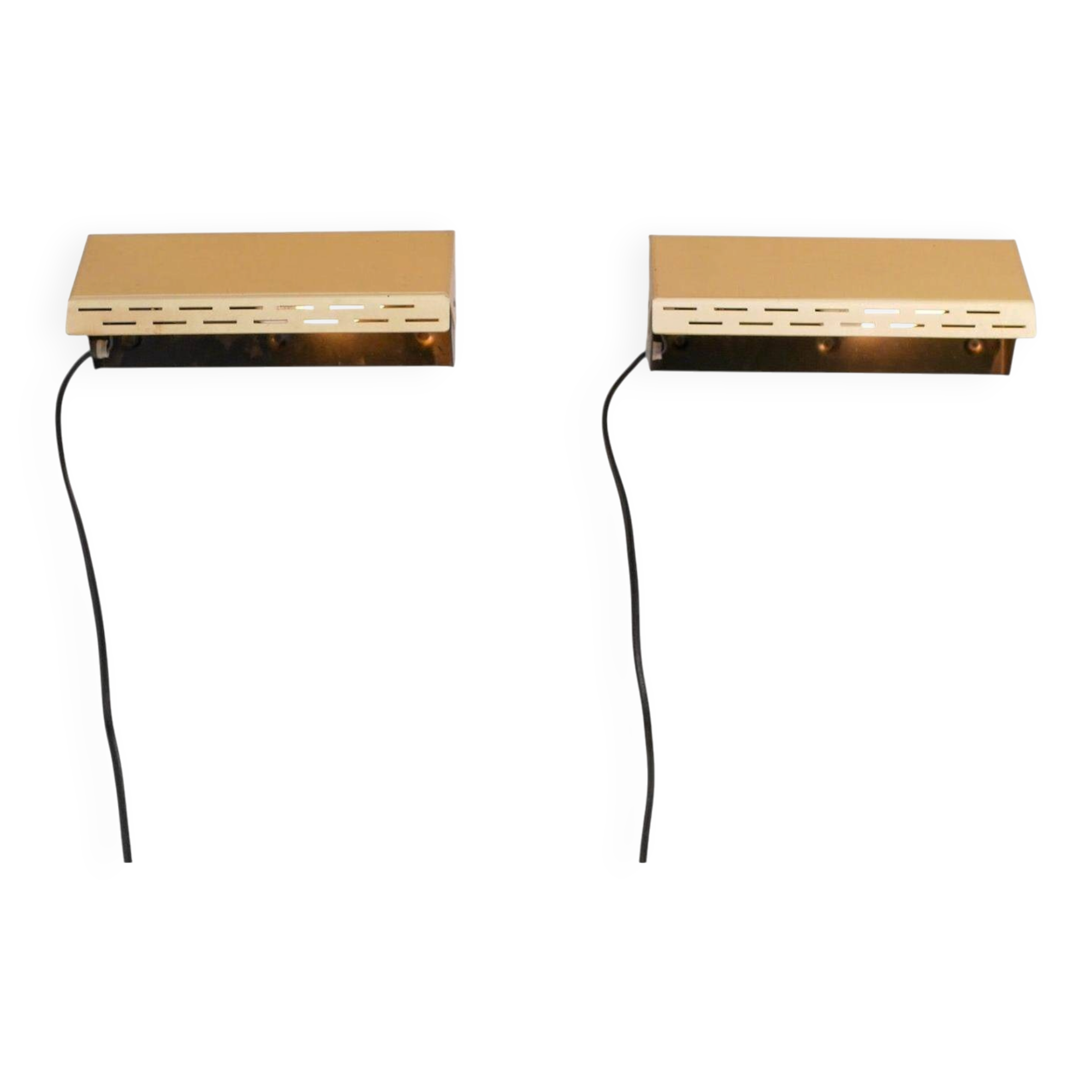 Vintage Brass Wall Sconces Örsjö, Mid-Century Modern Style, circa 1965
