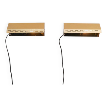 Vintage Brass Wall Sconces Örsjö, Mid-Century Modern Style, circa 1965