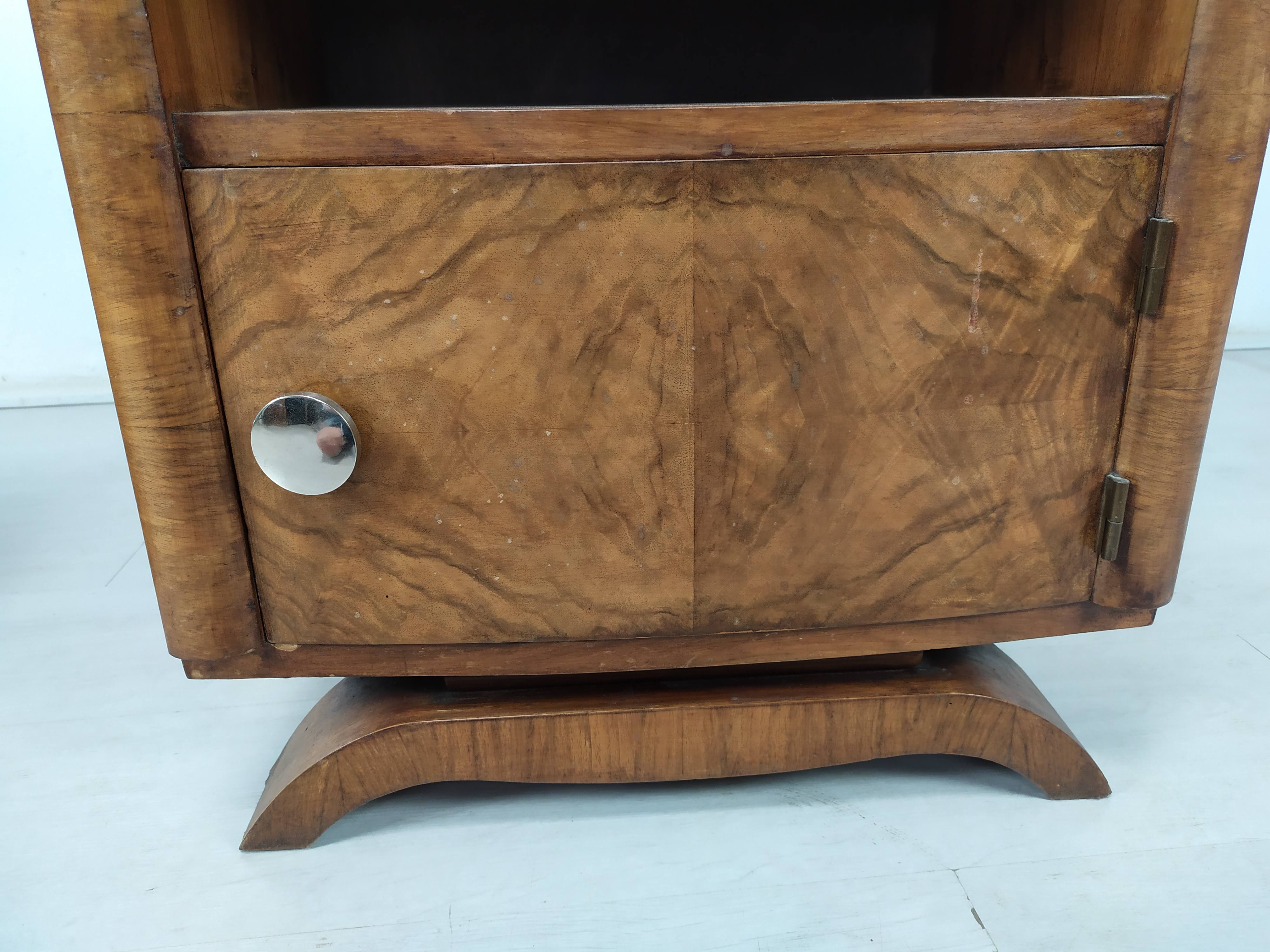 Pair of art deco bedside tables