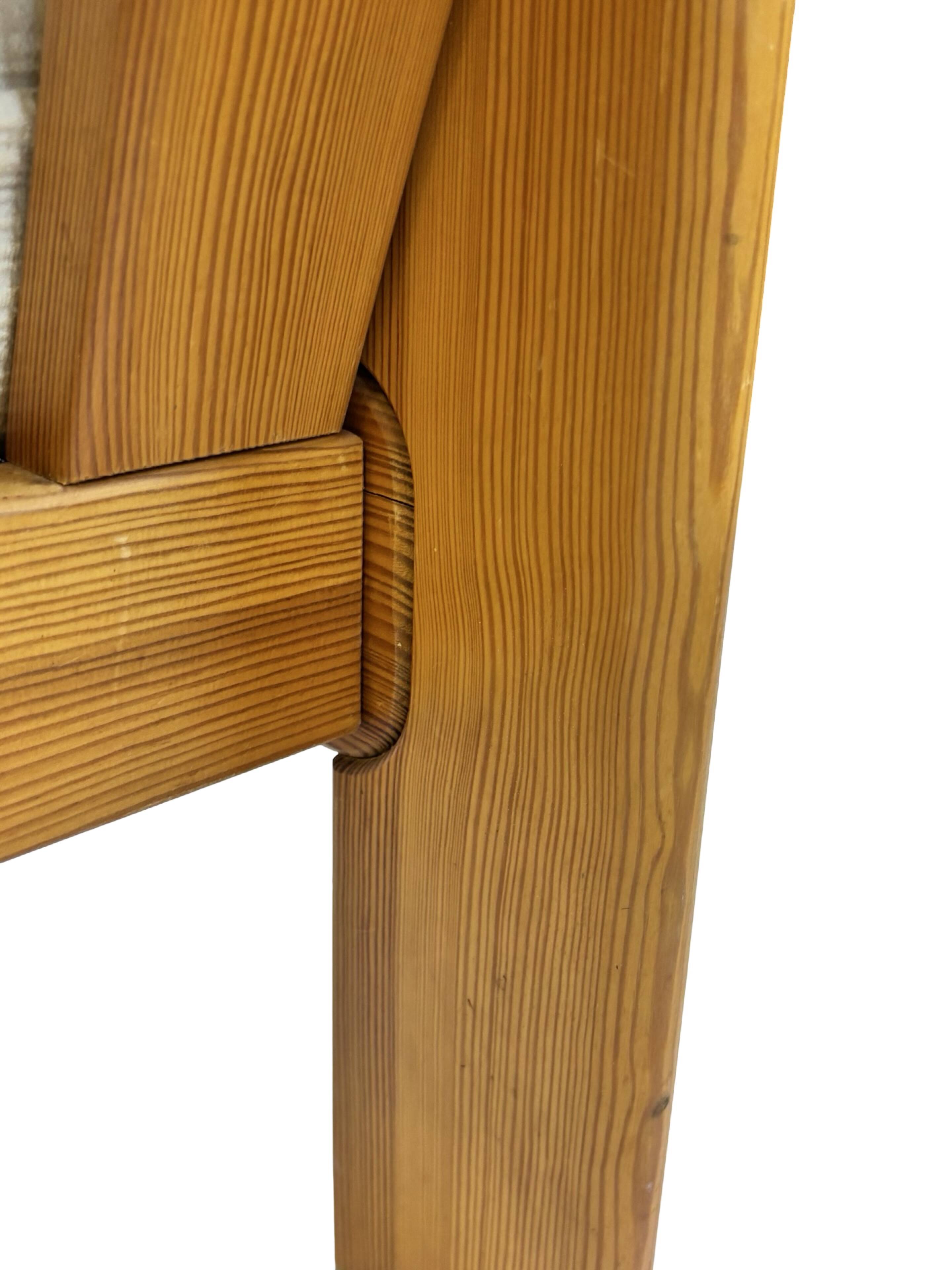 Canapé vintage deux places en pin des années 70 au design minimaliste