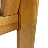 Canapé vintage deux places en pin des années 70 au design minimaliste