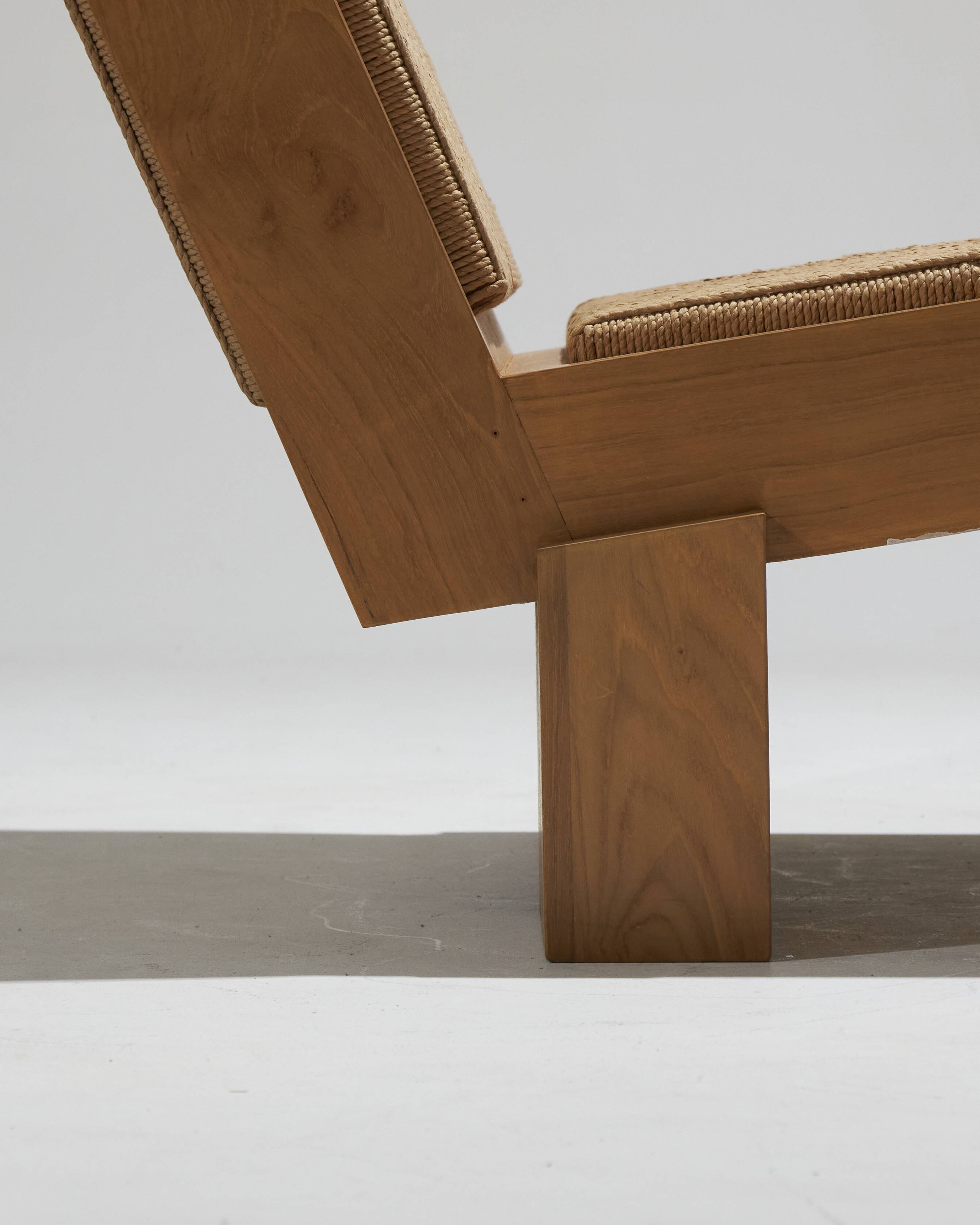 Natural rope block chair