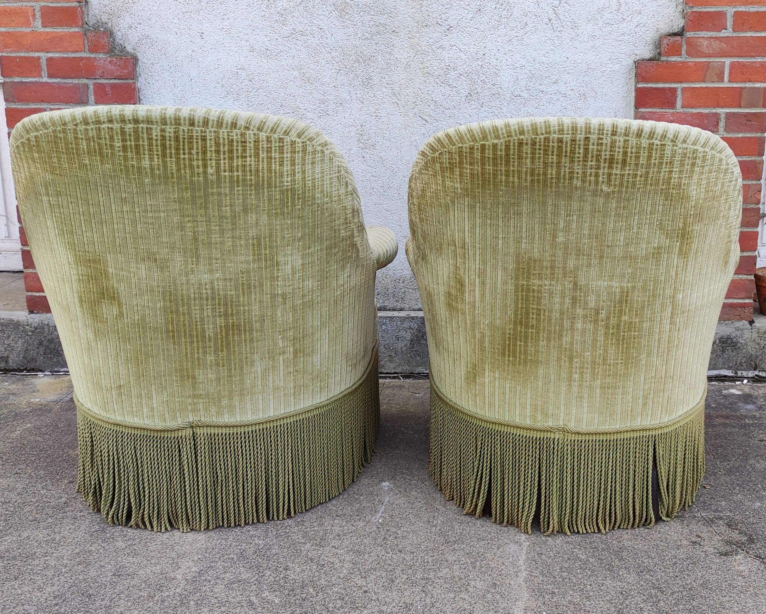 Pair of toad armchairs