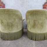 Pair of toad armchairs
