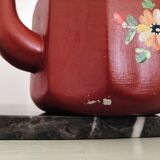 Painted pots and teapot
