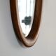 Miroir ovale en bois d'artisan 28x49cm