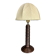 Lampe de table en bois tourné brutaliste du milieu du siècle dans le style de Charles Dudouyt, années 1950.