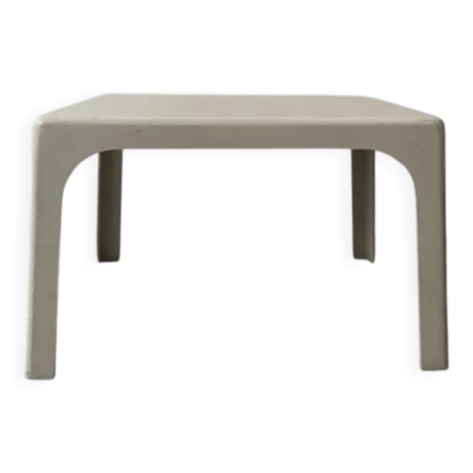 Prisunic off-white square coffee table, 1970s design