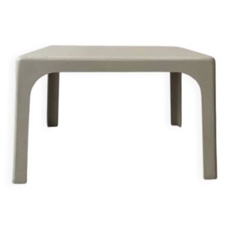 Prisunic off-white square coffee table, 1970s design