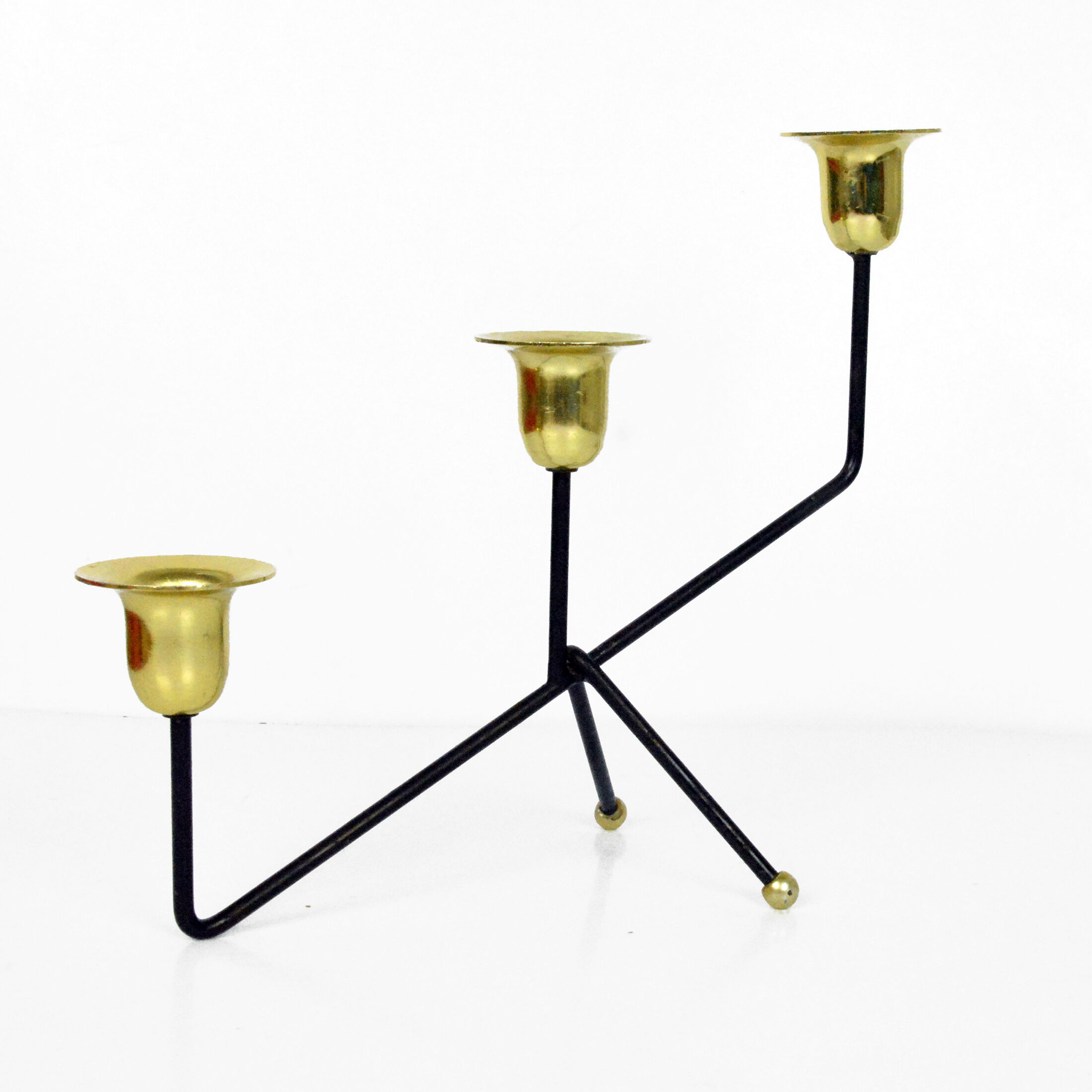 1970s. minimalist table candle holder, for three candles, belgium