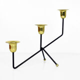 1970s. minimalist table candle holder, for three candles, belgium