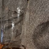 9 art-deco glasses in engraved crystal with gold trim