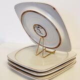 Olivier Roy Vallauris - 4 flat plates in vintage ceramic 1972
