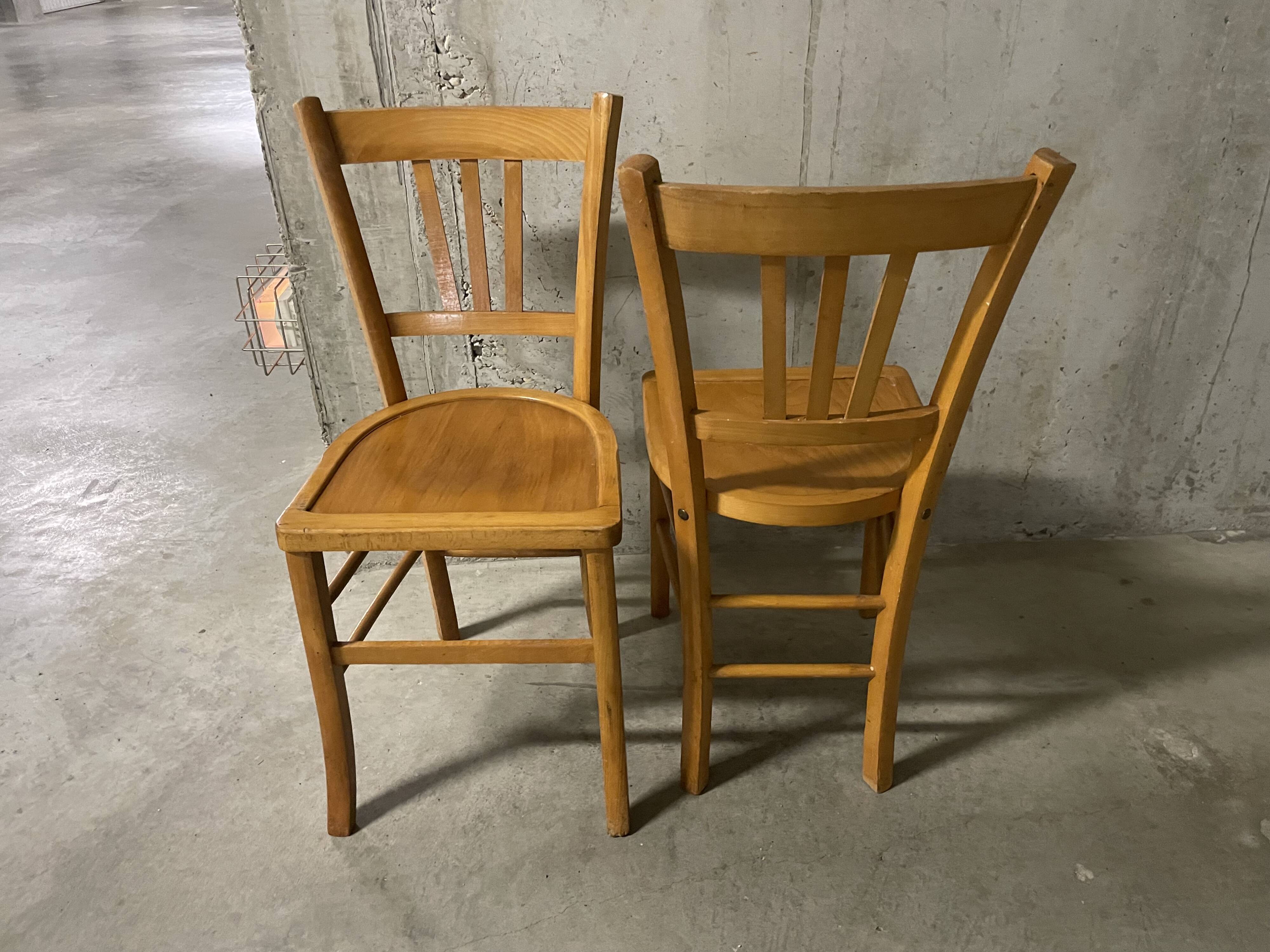 Pair of 1960s bistro chairs