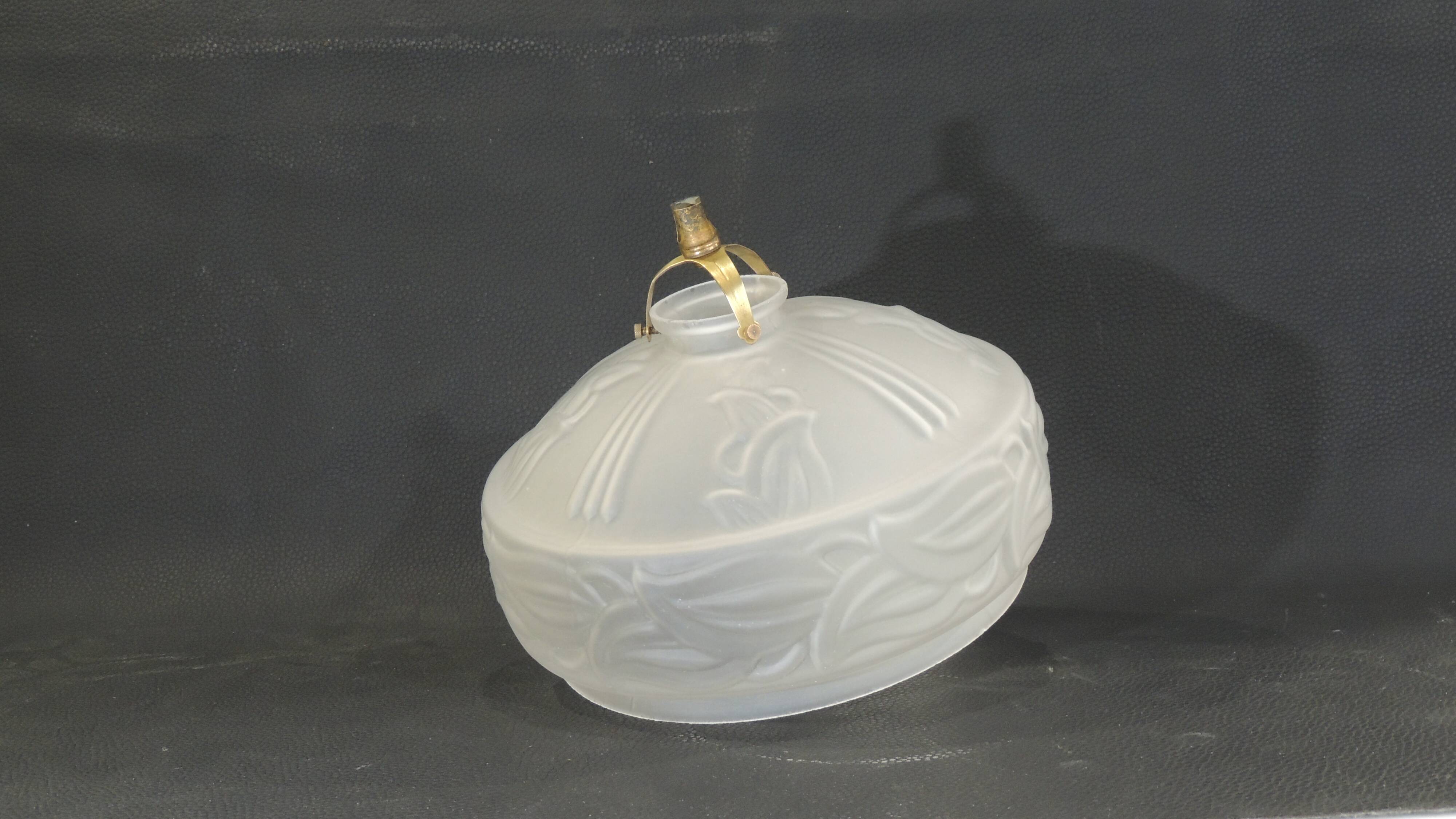 Lampshade/suspension/frosted opaline/vintage