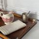 Wood and metal serving tray