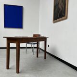 Small old console in solid oak, with spindle legs