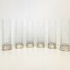 Set of Six Bohemian Ground Crystal and Silver Drinking Glasses