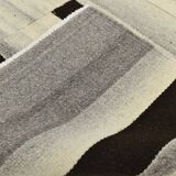 10x13 Kilim Gray, Beige, Black Modern Turkish Kilim Rug, 294x384Cm