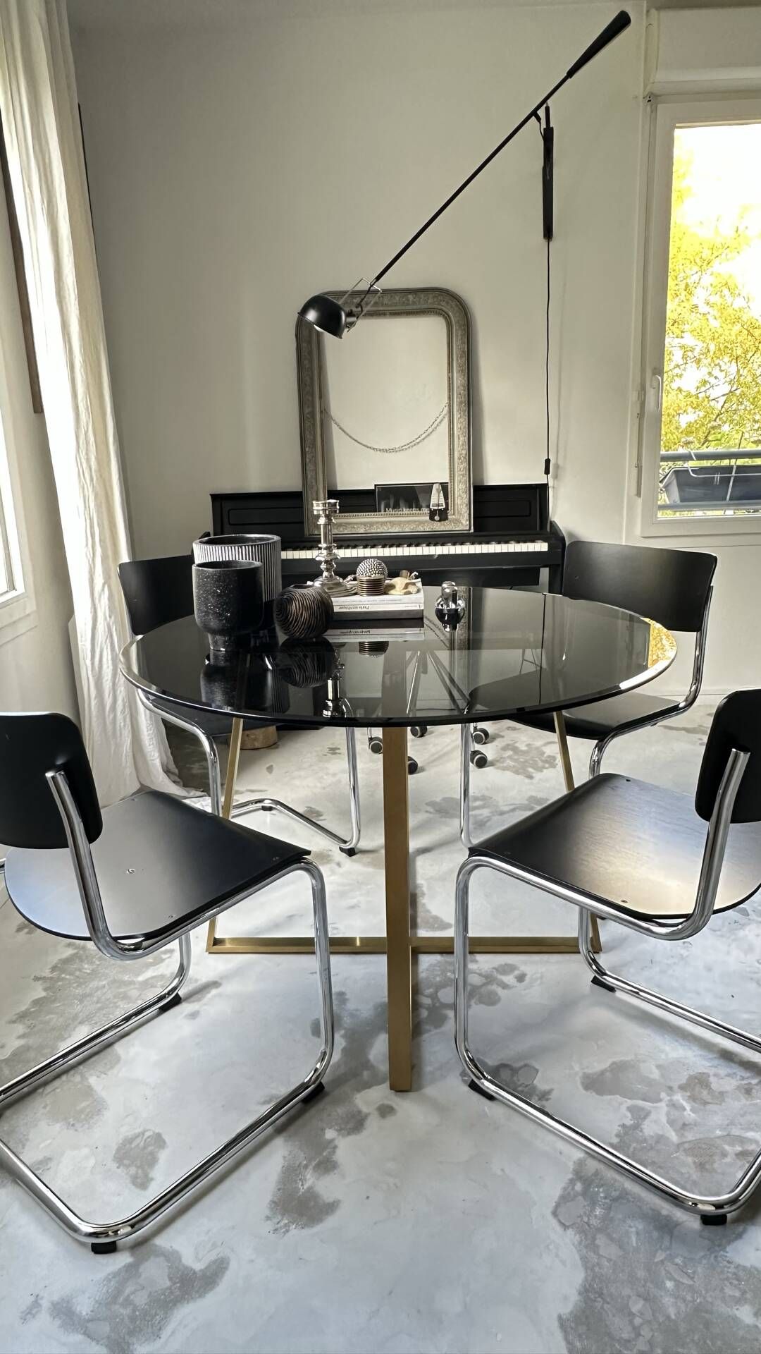 Magnificent set of 4 s43 thonet chairs.