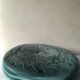 Round cushion in pleated Velvet 43cm