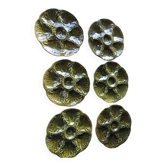 6 vintage ceramic oyster plates from Gien