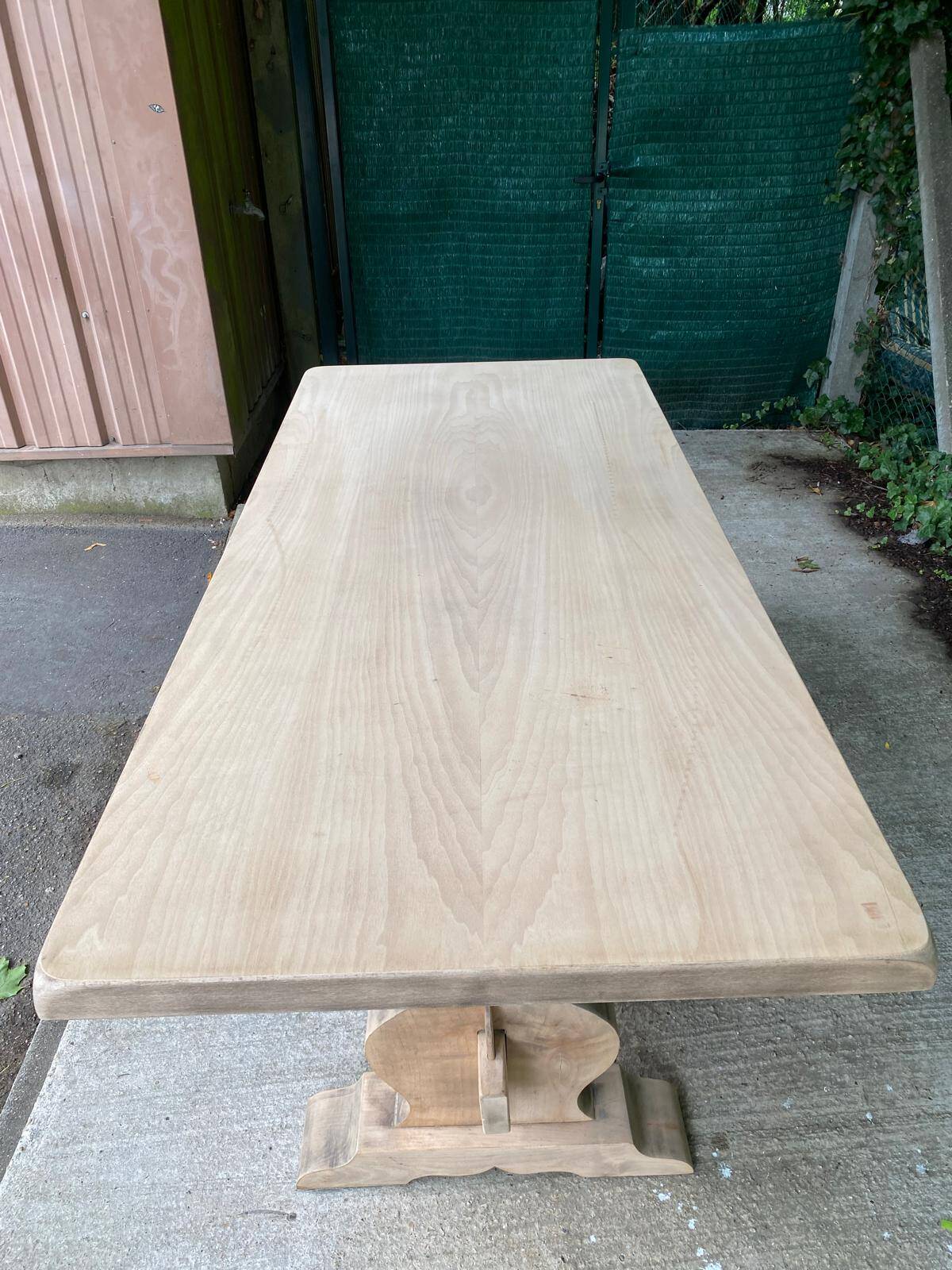 19th century monastery table renovated in raw oak 180cm