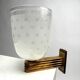 Large Art Deco Wall Lights in Blown Glass and Brass, Italy, 1940s, Set of 2