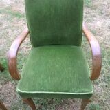 Pair of bridge Green Velvet Chair