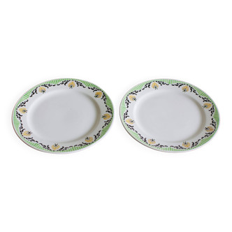 2 old Sarreguemines Maroussia plates