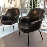 Pair of Olli Mannermaa Armchairs by Cassina, Italy, 1960s