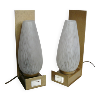 Pair of designer bedside lamps from 1950-60