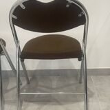 Set of 4 folding chairs in Trigano Hestia fabric
