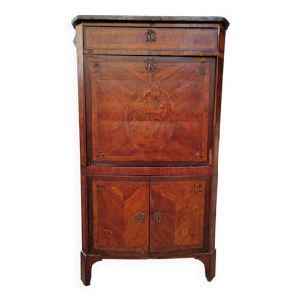 Secretary Louis XVI period Rosewood and rosewood marquetry