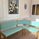 Vintage pine corner bench dining area