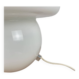 Lampe champignon en verre blanc, 1980