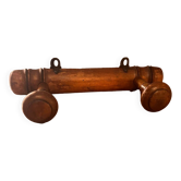 Porte manteau ancien en bois 2 patères