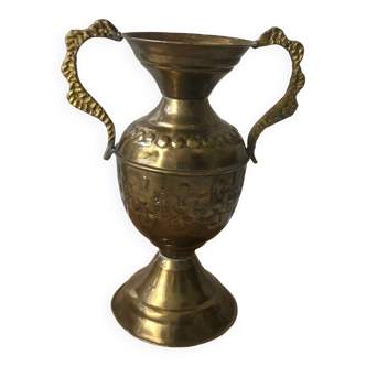 Amphora vase, bronze metal, antique style
